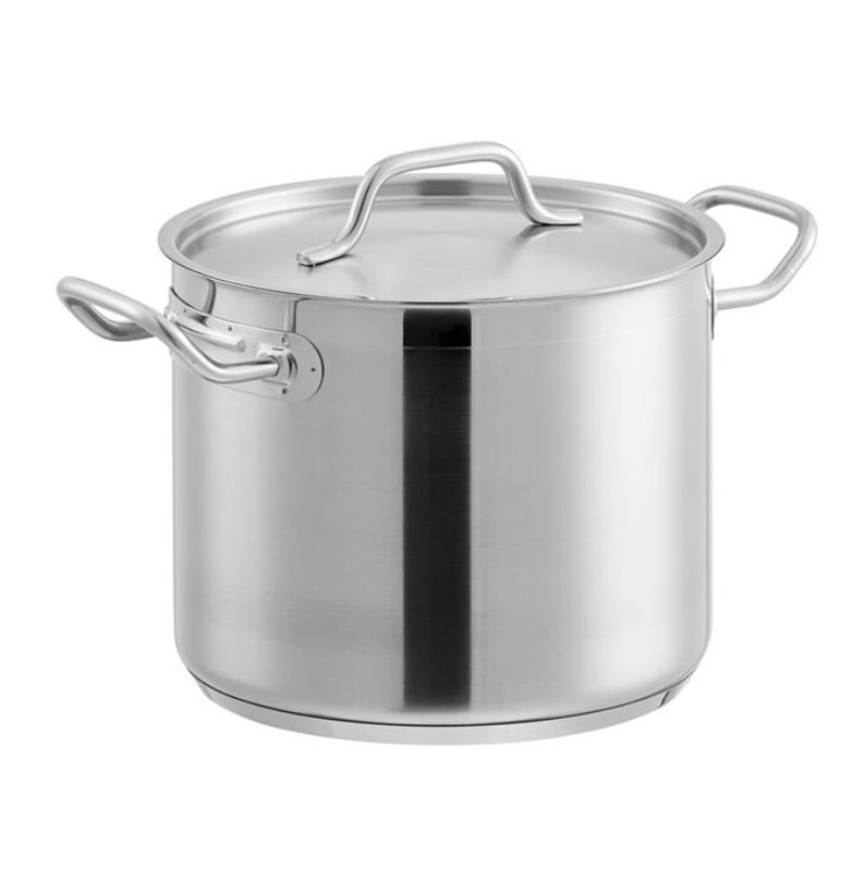 8 Qt. Heavy-Duty Stainless Steel Aluminum- Induction Stainless Steel Cooking Stock Pot - Image 1
